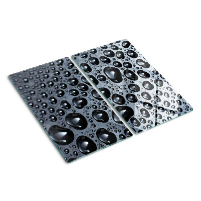 Glass chopping board Water drops on glass