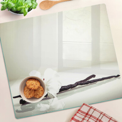 Glass kitchen board A flower on a branch