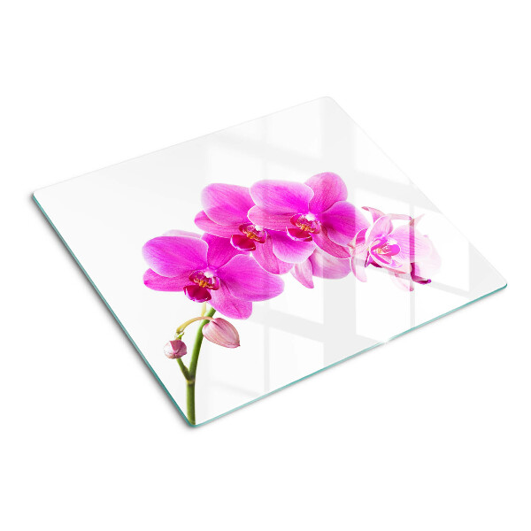 Glass kitchen board Orchids in shades of pink