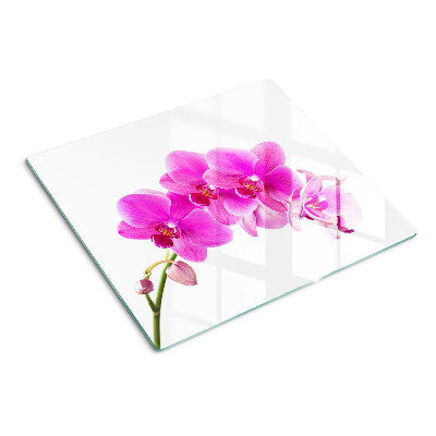 Glass kitchen board Orchids in shades of pink
