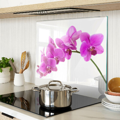 Glass kitchen board Orchid flowers in shades of pink