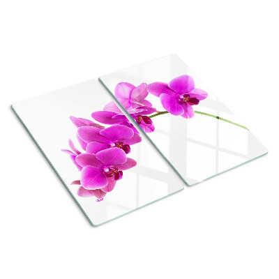Glass kitchen board Orchid flowers in shades of pink