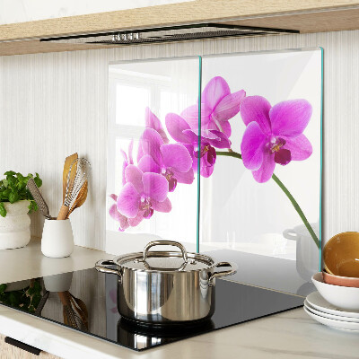 Glass kitchen board Orchid flowers in shades of pink