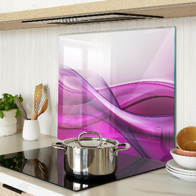Glass chopping board Waves in shades of pink