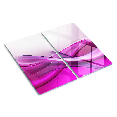 Glass chopping board Waves in shades of pink