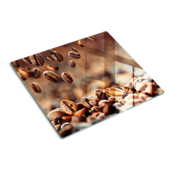 Glass kitchen board Coffee beans in motion