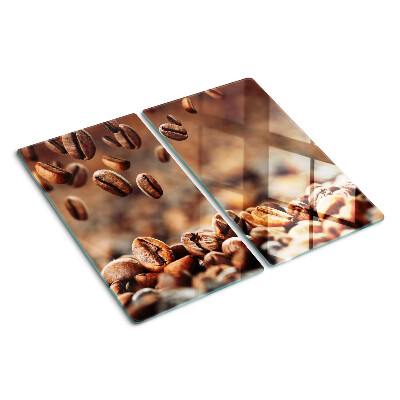 Glass kitchen board Coffee beans in motion