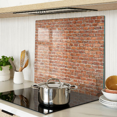 Glass chopping board Brick wall