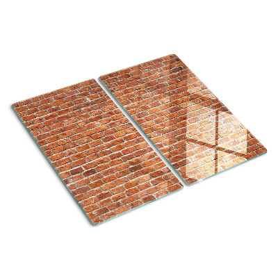 Glass chopping board Brick wall