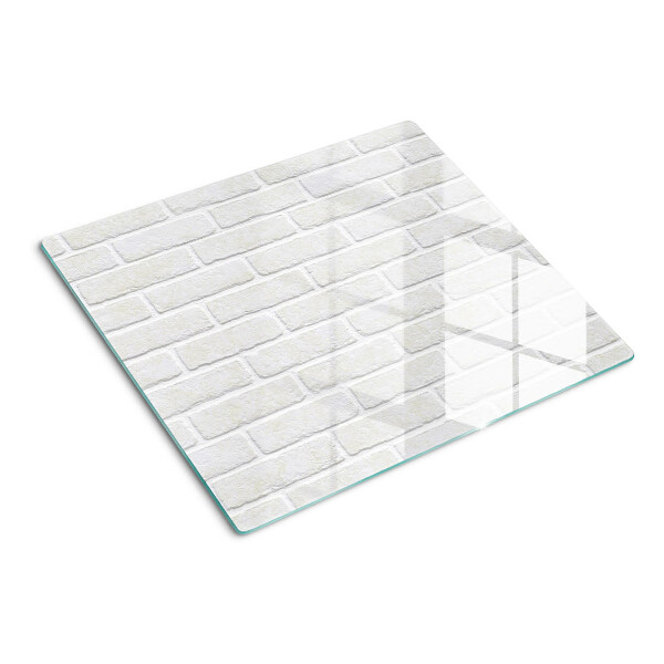 Glass chopping board Brick wall