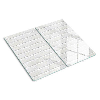 Glass chopping board Brick wall