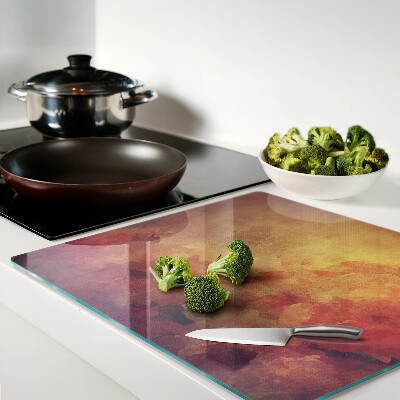 Glass kitchen board Floral motif in pastel colors