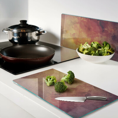 Glass kitchen board Floral motif in pastel colors