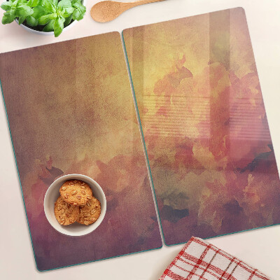 Glass kitchen board Floral motif in pastel colors