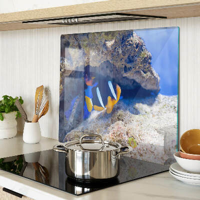 Glass kitchen board Fish in a coral reef