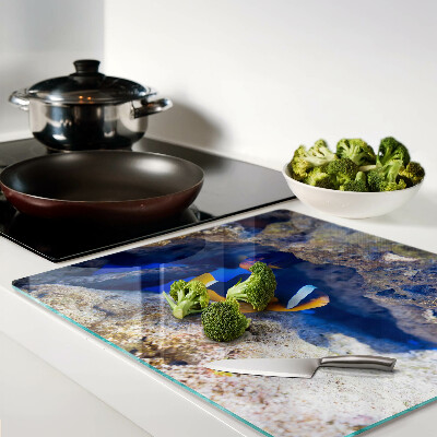 Glass kitchen board Fish in a coral reef