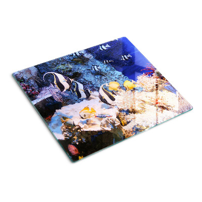 Glass kitchen board Underwater world with fish