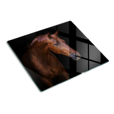 Glass chopping board Portrait of a horse
