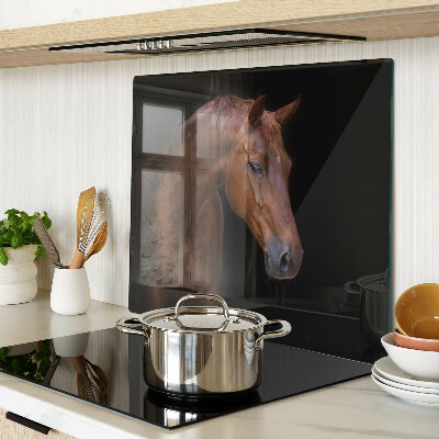 Glass chopping board Portrait of a horse