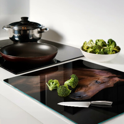 Glass chopping board Portrait of a horse
