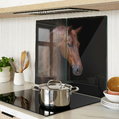 Glass chopping board Portrait of a horse