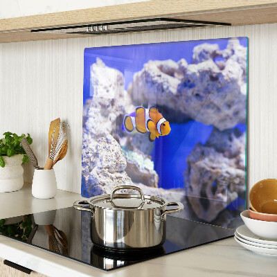 Glass chopping board Clownfish among the rocks