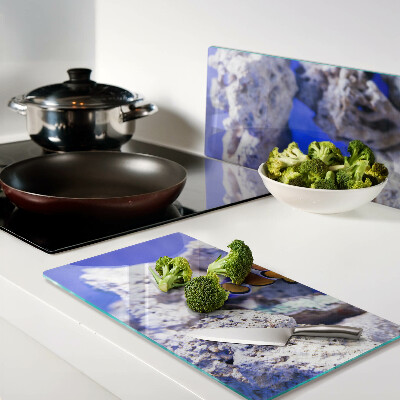 Glass chopping board Clownfish among the rocks