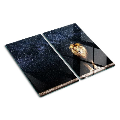 Glass kitchen board The lion and the sky full of stars