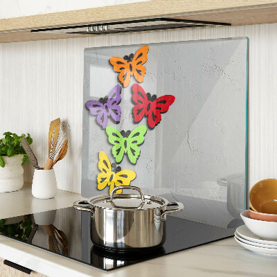 Glass chopping board Colorful butterflies motif