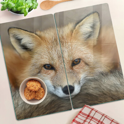 Glass chopping board Young red fox