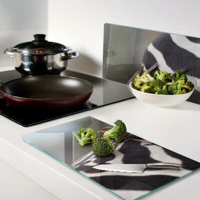 Glass kitchen board Birds on a zebra
