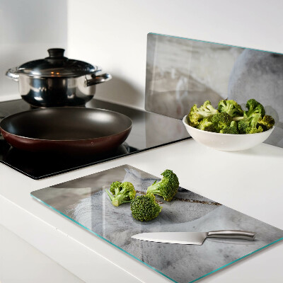 Glass chopping board White young horse