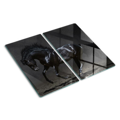 Glass chopping board Dark horse on the move