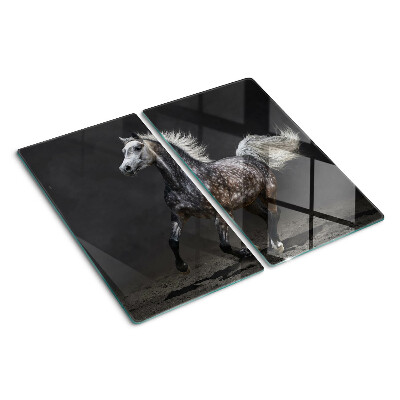 Glass kitchen board A spotted horse on the run
