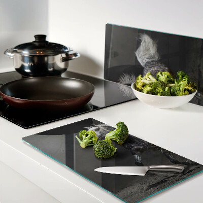 Glass kitchen board A spotted horse on the run