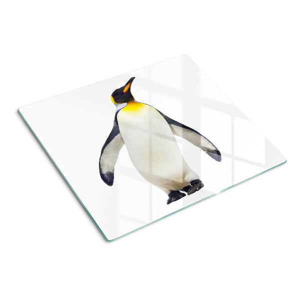 Glass kitchen board Penguin on the ice