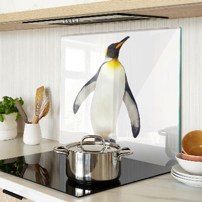 Glass kitchen board Penguin on the ice