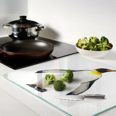 Glass kitchen board Penguin on the ice