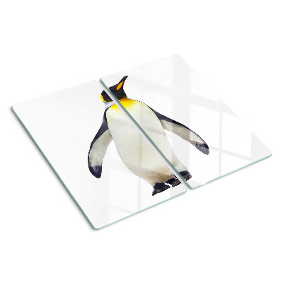 Glass kitchen board Penguin on the ice