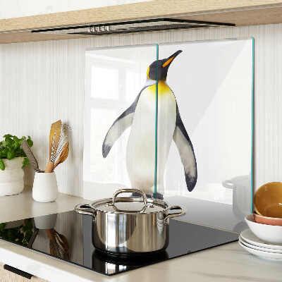 Glass kitchen board Penguin on the ice