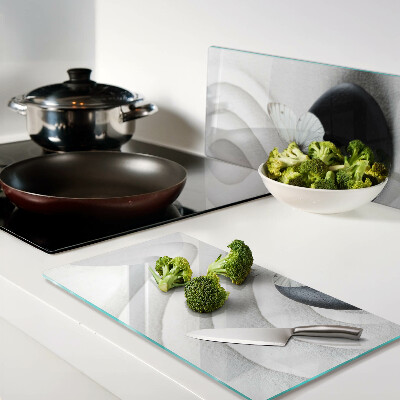Glass kitchen board Butterfly motif on stone