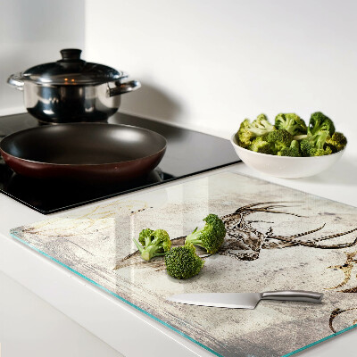 Glass kitchen board Deer with antlers