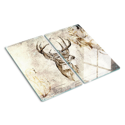Glass kitchen board Deer with antlers