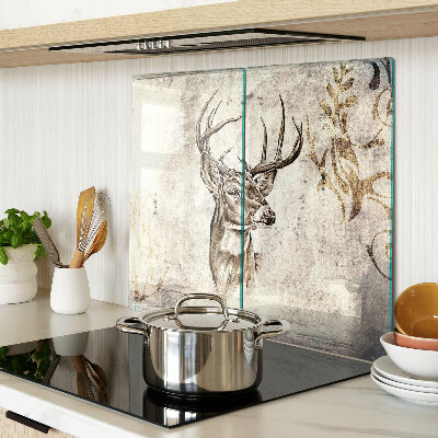 Glass kitchen board Deer with antlers