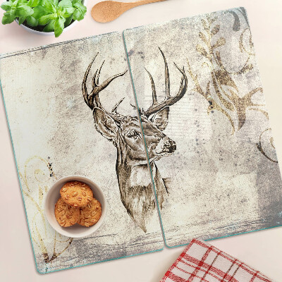 Glass kitchen board Deer with antlers