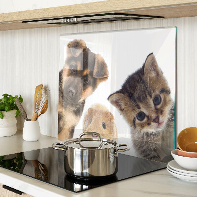 Glass chopping board Dogs, cats, rabbits