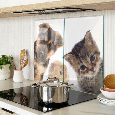 Glass chopping board Dogs, cats, rabbits