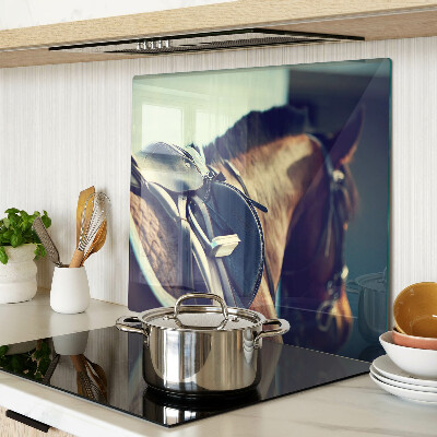 Glass chopping board Horses and riding accessories