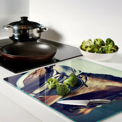 Glass chopping board Horses and riding accessories