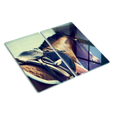 Glass chopping board Horses and riding accessories